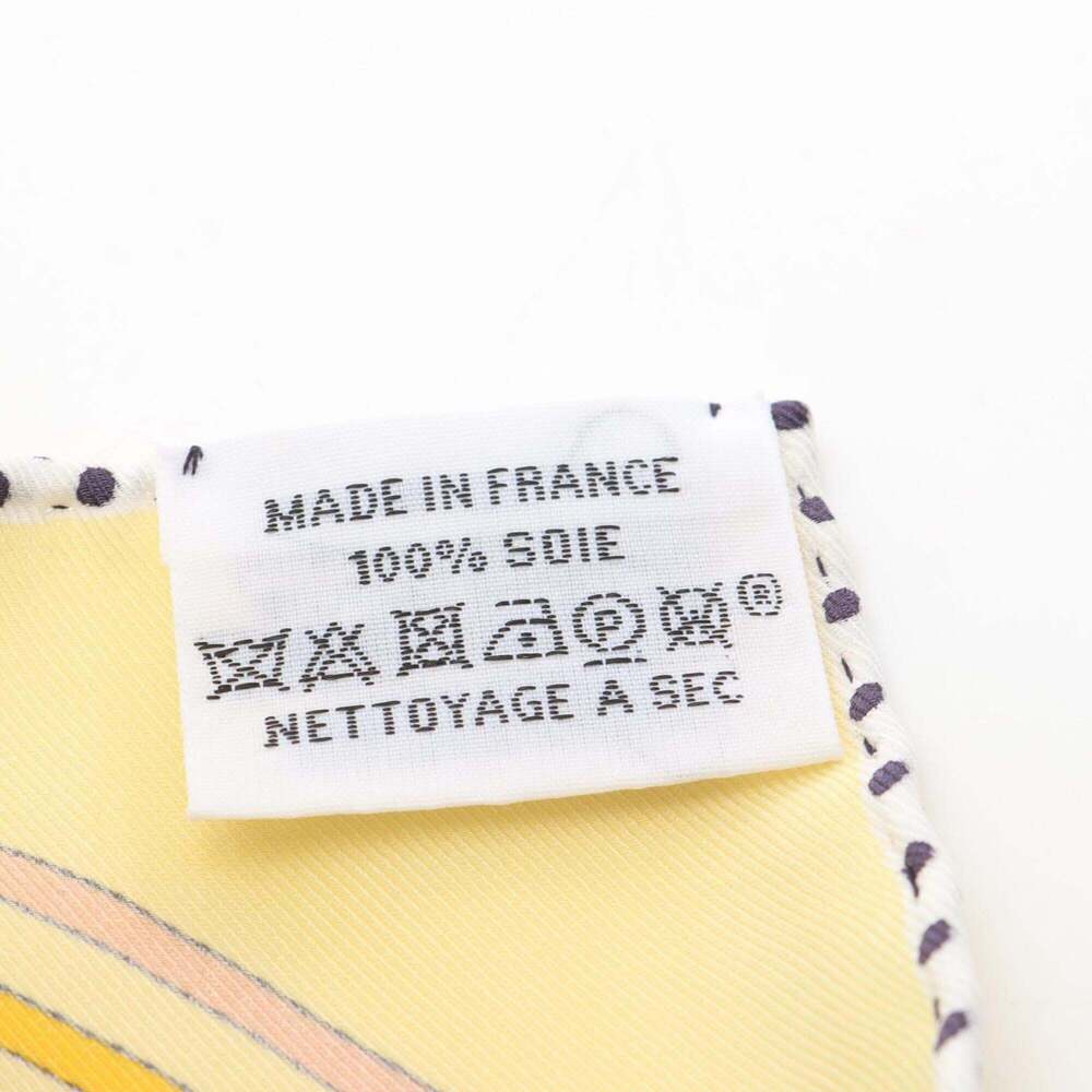 Hermes Carre 70 CARRES VOLANTS Scarf/Muffler, Silk, Women's, Yellow/Multicolor - Picture 3 of 6
